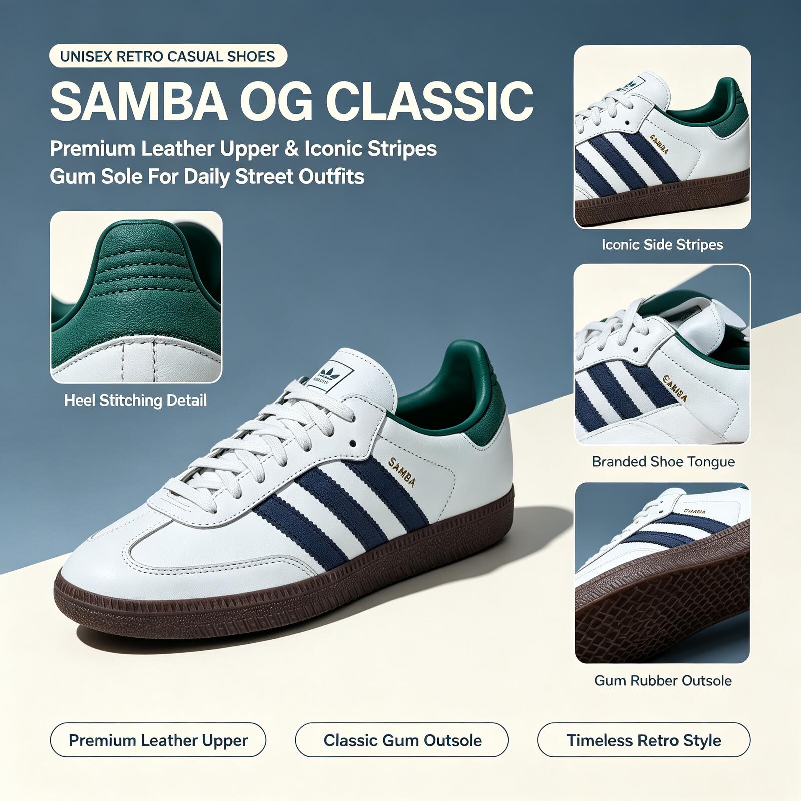 أحذية سكيت بورد أصلية من أديدا - مراجعة Adidas Shoes Samba وسعره