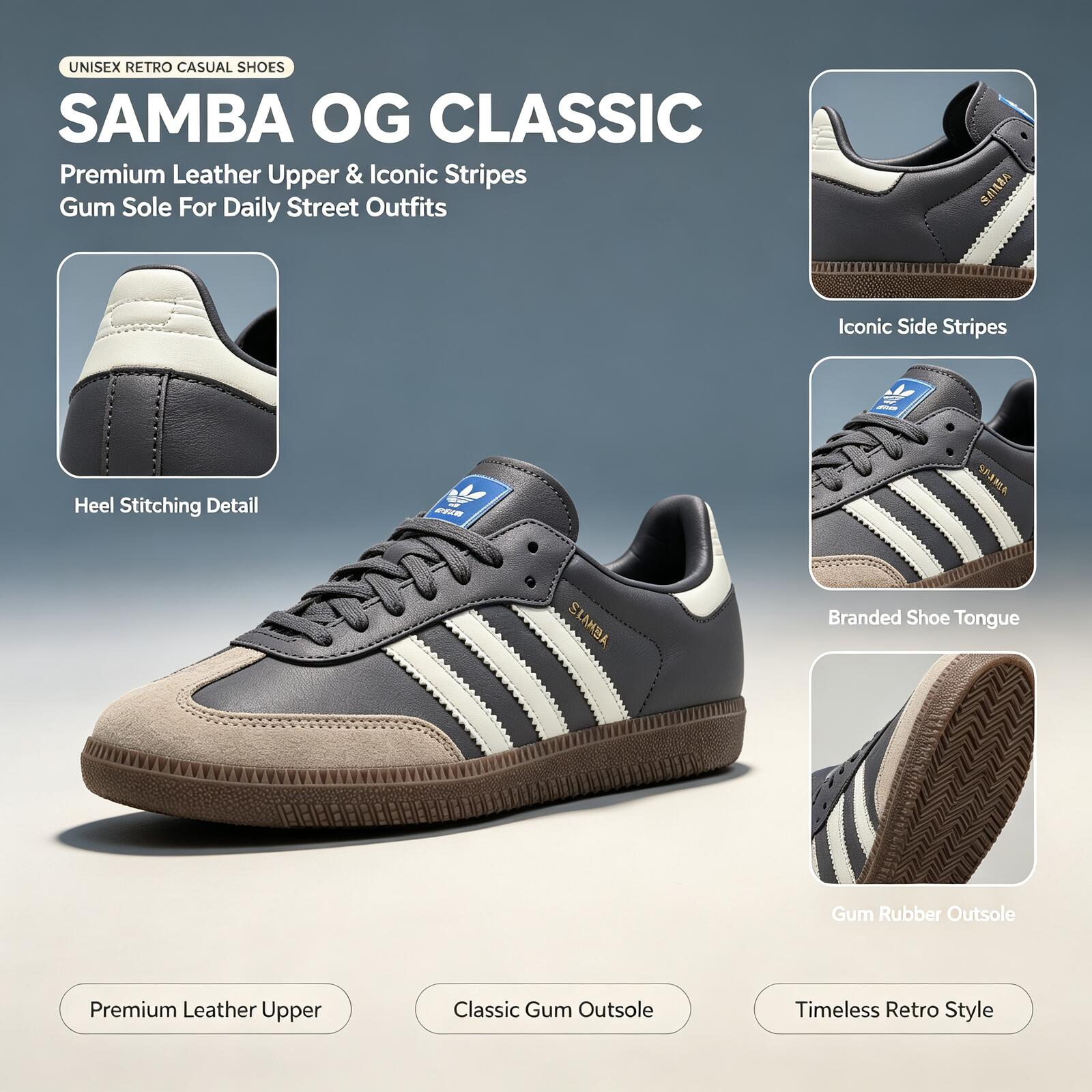 أحذية سامبا أو جي الأصلية من أ - مراجعة Adidas Shoes Samba وسعره