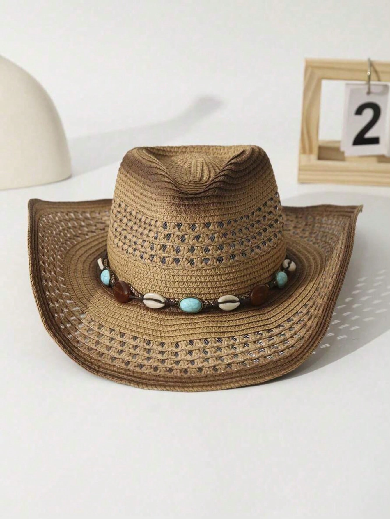 قبعة كاوبوي من القش البني المج - مراجعة Cowboy Hat Straw وسعره